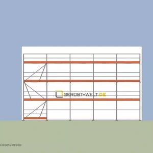 Scafom-rux Fassadengerüst Paket Rux Super 65, 87,5 m², Feldl. 2,5 m
