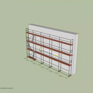 Scafom-rux Fassadengerüst Paket Rux Super 65 ALU, 87,5 m², Feldl. 2,5 m