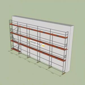 Scafom-rux Fassadengerüst Paket Rux Super 65 ALU, 105 m², Feldl. 3,0 m