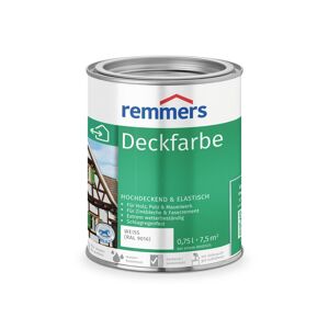Remmers Deckfarbe, weiß (RAL 9016)**, 0.75 l