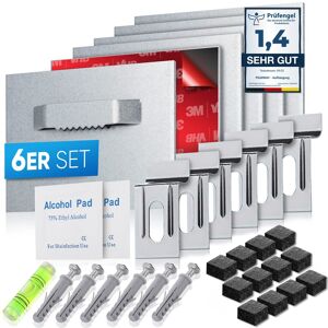 Pearway™ - Aufhängung Für Acrylglasbilder Und Spiegel - [6er Set] - Extra Starke - Sehr Gut Verzinkter Stahl 6er Set