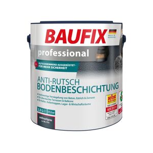 BAUFIX professional Anti-Rutsch Bodenbeschichtung anthrazit matt, 2.5 Liter, Beton- und Bodenfarbe