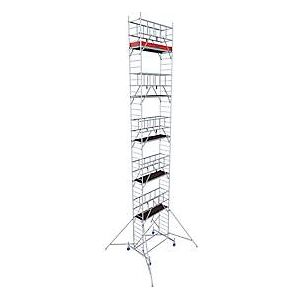 Alu-Fahrgerüst Krause ProTec, 200 kg/m², TÜV-geprüft, gebremste Rollen, L 2000 x B 700 x H 12300 mm