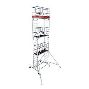 Alu-Fahrgerüst Krause ProTec, 200 kg/m², TÜV-geprüft, gebremste Rollen, L 2000 x B 700 x H 8300 mm