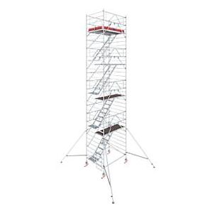 Alu-Fahrgerüst Krause Serie 5500, 200 kg/m², TÜV-geprüft, gebremste Rollen, B 1500 x T 2000 x  H 10300 mm