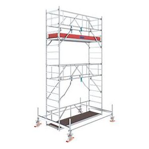 Alu-Fahrgerüst Stabilo Serie 100, 200 kg/m², TÜV-geprüft, gebremste Rollen, B 750 x T 2500 x H 5500 mm