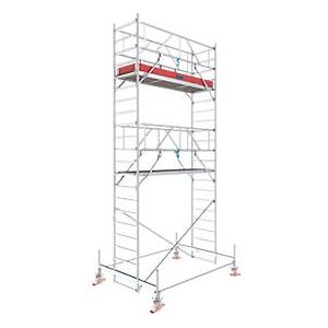 Alu-Fahrgerüst Stabilo Serie 100, 200 kg/m², TÜV-geprüft, gebremste Rollen, B 750 x T 2500 x H 6500 mm