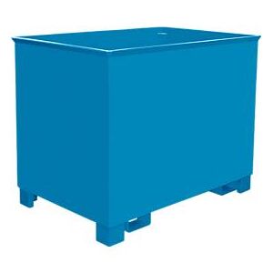 Bauer Behälter für Routenzüge Typ C 80, für Feststoffe, 3-fach stapelbar, Inhalt 0,8 m³, bis 1000 kg, lichtblau RAL 5012