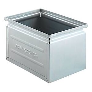 Schäfer Shop Select Stapelbox, 3,5 l, 8 kg, L 210 x B 147 x H 130 mm, Stahl, galvanisch verzinkt