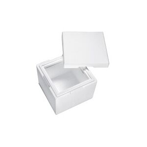 1-PACK Isolierboxen mit Deckel aus Styropor rEPS, 350 x 350 x 300 mm, 12,5 Liter