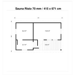Tenekaubandus Saunahaus Risto 70 Fußboden:inkl. 28mm starken Fußboden