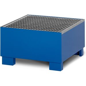 R+R Industrietechnik Auffangwanne aus Stahl für 1x 200 Liter Fass mit Gitterrost RAL 5010 enzianblau