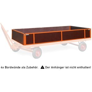 Rollcart 4 Bordwände, 400mm hoch für Industrieanhänger 2500x1250mm als Zubehör