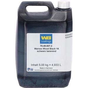 Adam Hall Hardware 0133 - Warnex Wasserbasierende Holzlasurfarbe In Schwarz, 5 Liter
