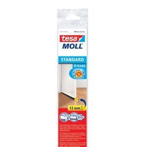 TESA tesamoll® STANDARD Türdichtschiene für glatte Böden, 37 mm x 1 m, weiß