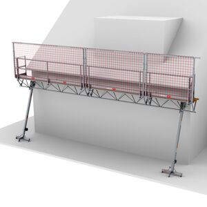Altrex Modulare Dreiecksbühne Absturzsicherung mit Fangnetzen für geneigte Dächer Euro 4-6 MTB 10m lang