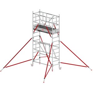 Altrex Klappgerüst RS Tower 54 Aluminium Holz-Plattform 0,75x1,85m mit Safe-Quick 4,8m AH