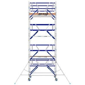 ASC Group ASC Rollgerüst AGS Pro 250x75cm mit Holz-Plattformen und doppelseitigem Geländer 8,3m Arbeitshöhe