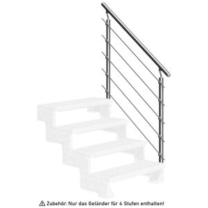 Dolle Startset Steiggeländer im Provasystem 4 Stufen für Aussentreppe Gardentop