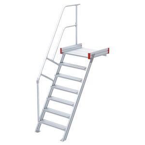 Euroline 511 Podesttreppe 60° 1000mm Stufenbreite 7 Stufen