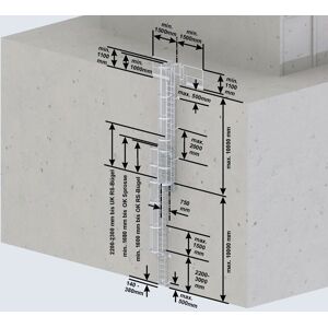 Euroline Steigleiter Aluminium blank SH 10,92m PG2