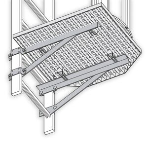 Hailo Professional Hailo Umstiegs-Einheit für Steigleitern Typ 1680, 40x20mm aus Edelstahl