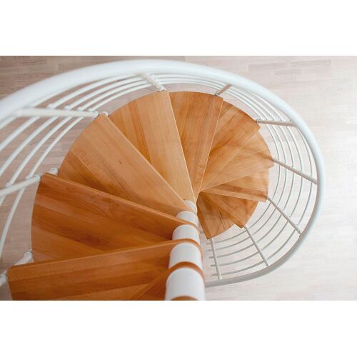 DOLLE Spindeltreppe „Oslo“ Treppen Buche, Ø: 140 cm Gr. gewendelt, beige (natur, weiß) Treppen