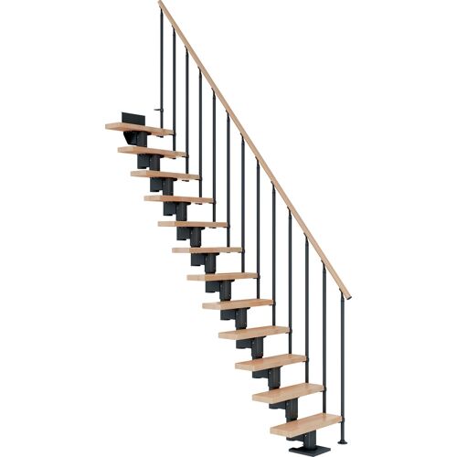 DOLLE Mittelholmtreppe „Dublin“ Treppen BucheMetall Gr. gerade, grau (anthrazit) Treppen