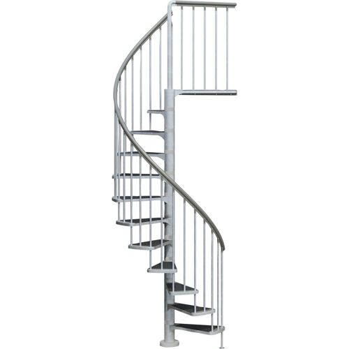 DOLLE Außentreppe „Gardenspin“ Treppen Metall Gr. gewendelt, grau (anthrazit) Treppen