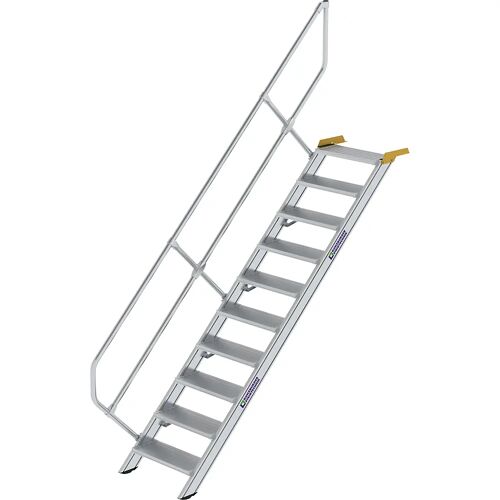 MUNK Industrietreppe, Alu-Stufen, Stufenbreite 600 mm, 10 Stufen