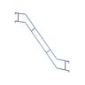 Scafom-rux Stahl-Außengeländer für Framescaff Alu-Treppe mit Podest 2.57 m (LA) mit Geländerkästchenaufnahme