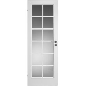 Swedoor Style SP12 hvidmalet dør celle m/glas m9x21 / 82,5x204cm