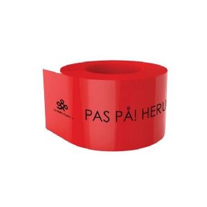 Letbæk Plast A/S Kabeldækbånd rød 2x100mm - rll. á 50m. Tekst: 'PAS PÅ - HERUNDER ELKABEL'
