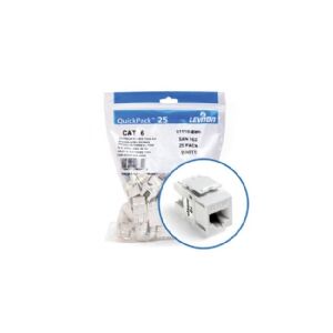 Leviton (Brand-Rex) Modular jack eXtreme Kat6 UTP RJ45 110-style 25 bulk pakke Hvid