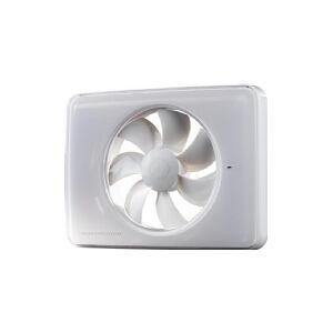 FRESH Ventilator Intellivent® 2.0, hvid med flere funktioner for tids,- hastigheds- og fugtstyring. Max. 134 m³/h, ø105-130 mm, IP44.