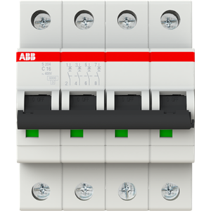 Abb S204-C16 Automatsikring, 4p, 16a