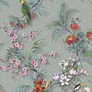 DUTCH WALLCOVERINGS tapet Tropical grå