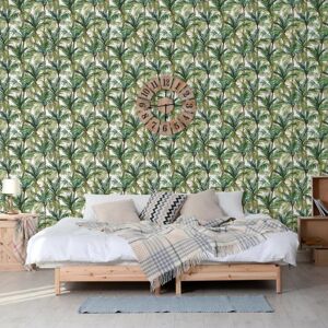 DUTCH WALLCOVERINGS tapet Palm Trees grøn og hvid