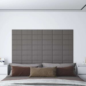 vidaXL vægpaneler 12 stk. 30x15 cm 0,54 m² stof lysegrå