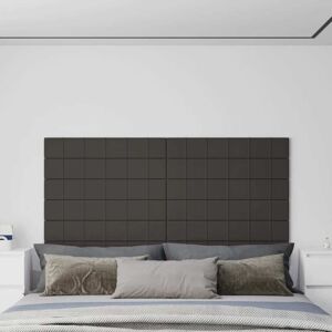 vidaXL vægpaneler 12 stk. 90x15 cm 1,62 m² stof mørkegrå