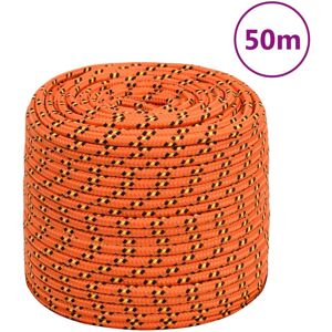 vidaXL tovværk til båd 10 mm 50 m polypropylen orange