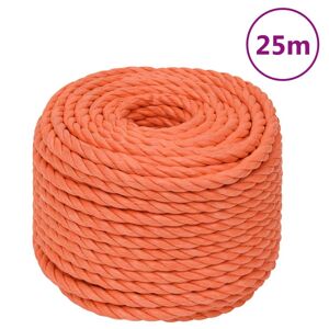 vidaXL arbejdsreb 12 mm 25 m polypropylen orange