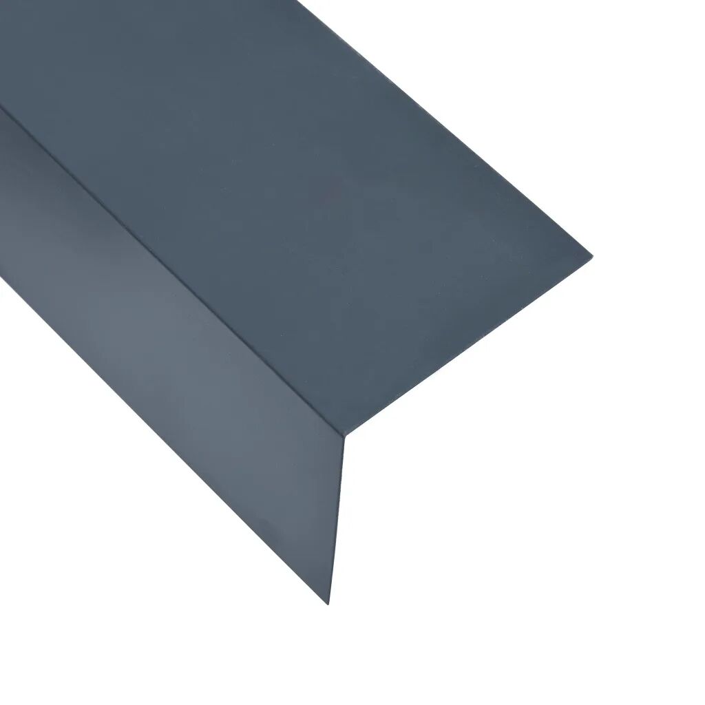 vidaXL vinkelplader 5 stk. L-form 170 cm 100 x 100 mm aluminium grå