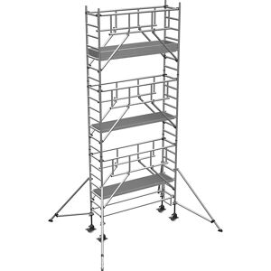 ZARGES Andamio rodante S-PLUS, plataforma 1,80 x 0,60 m, altura de trabajo 7,30 m