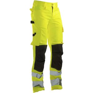 Leipold+Döhle Pantalón de operario Hi-Vis, amarillo y negro, 52