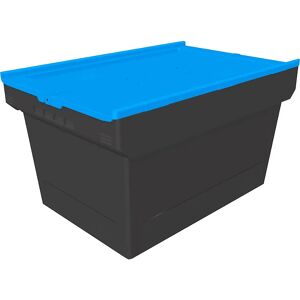 BITO Recipiente reutilizable MB Eco, L x A x H 610 x 400 x 340 mm, negro / azul