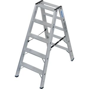 KRAUSE Escalera de tijera para cargas pesadas, accesible por ambos lados, hasta 225 kg, 2x5 peldaños