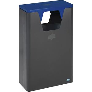 VAR Recipiente para separar materiales en exteriores, capacidad 60 l, H x A x P 890 x 300 x 550 mm, mineral de hierro micáceo/azul