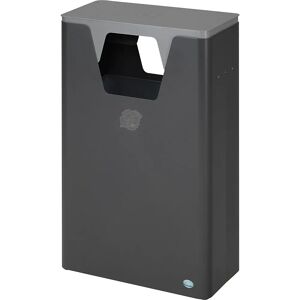 VAR Recipiente para separar materiales en exteriores, capacidad 60 l, H x A x P 890 x 300 x 550 mm, mineral de hierro micáceo/plata