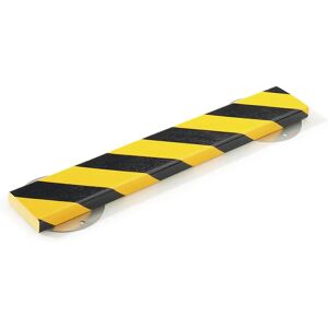 SHG Protección de superficies Knuffi® con carril de montaje, tipo S, pieza de 1 m, negro y amarillo